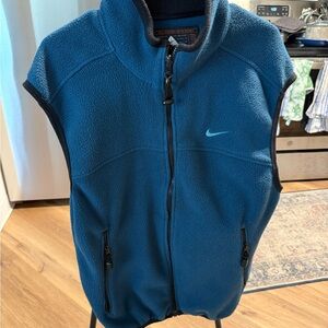 Nike Men's Teal Zip-Up Vest